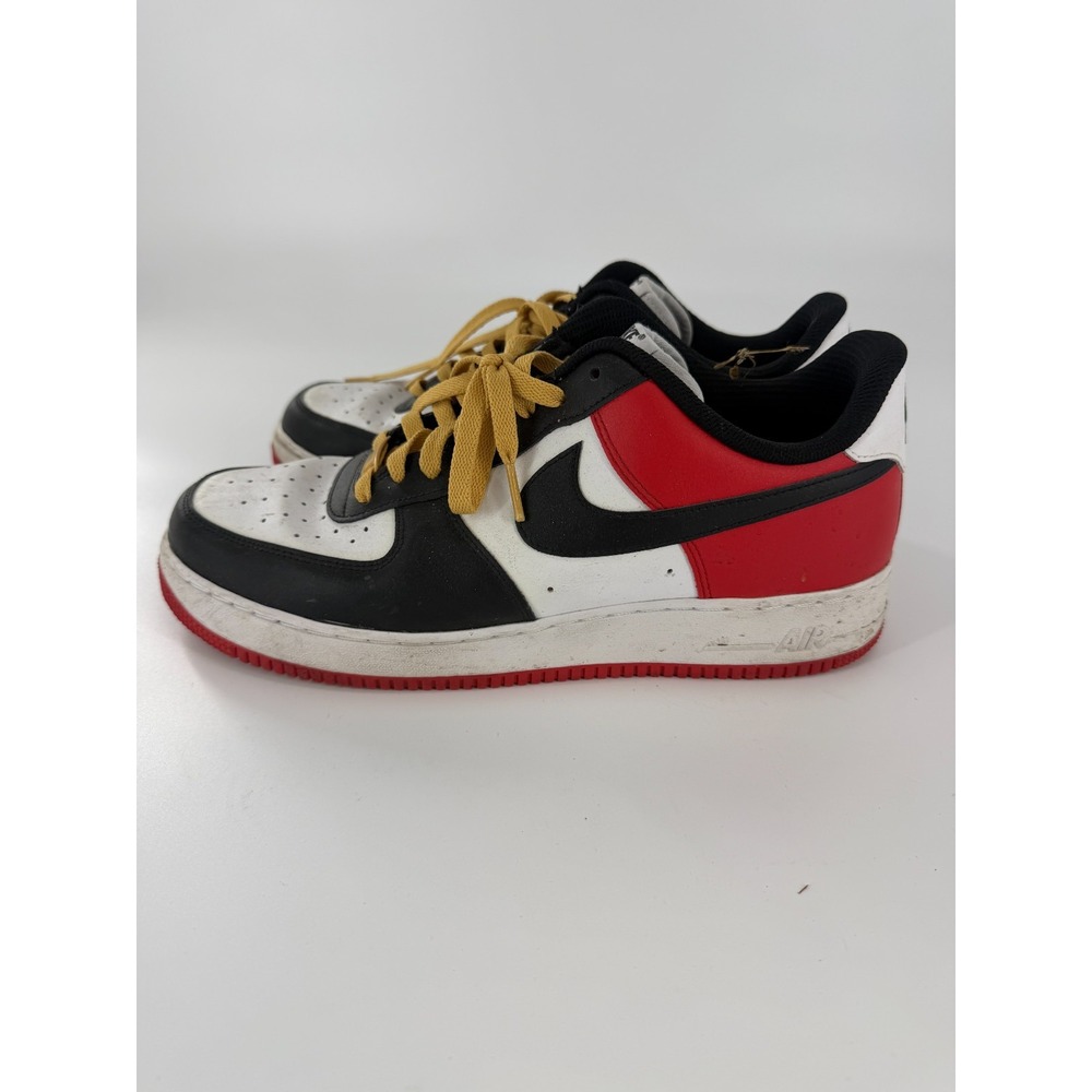 Nike Mens Air Force 1 Low Throwback Black White Red CT7875-994 Sneakers Size 11